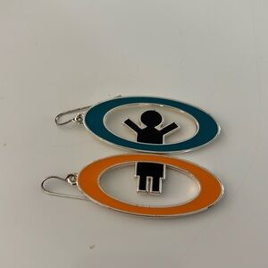 Very cool enamel earrings